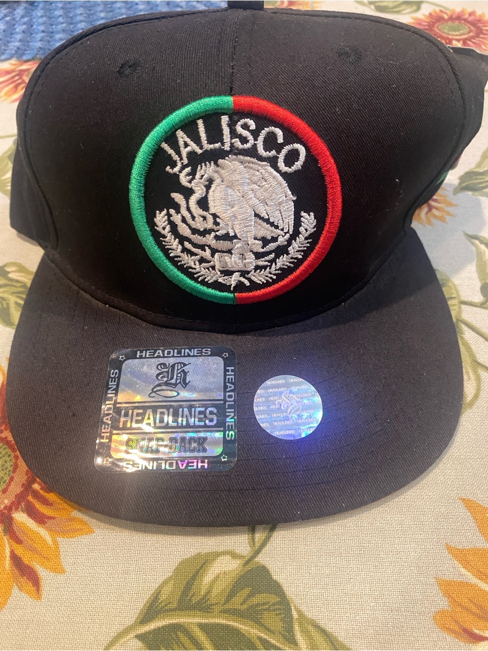 Hat, Jalisco Embroidered Black Snapback